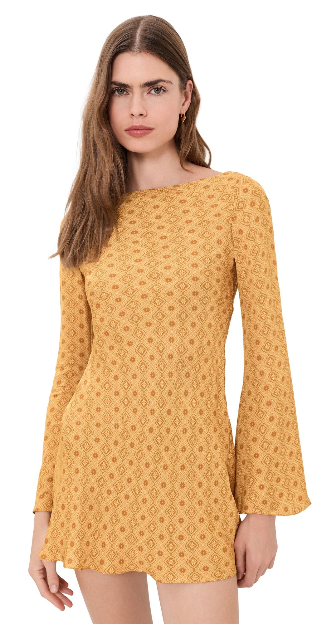 Hemant and Nandita Baised Mini Dress Mustard XXL