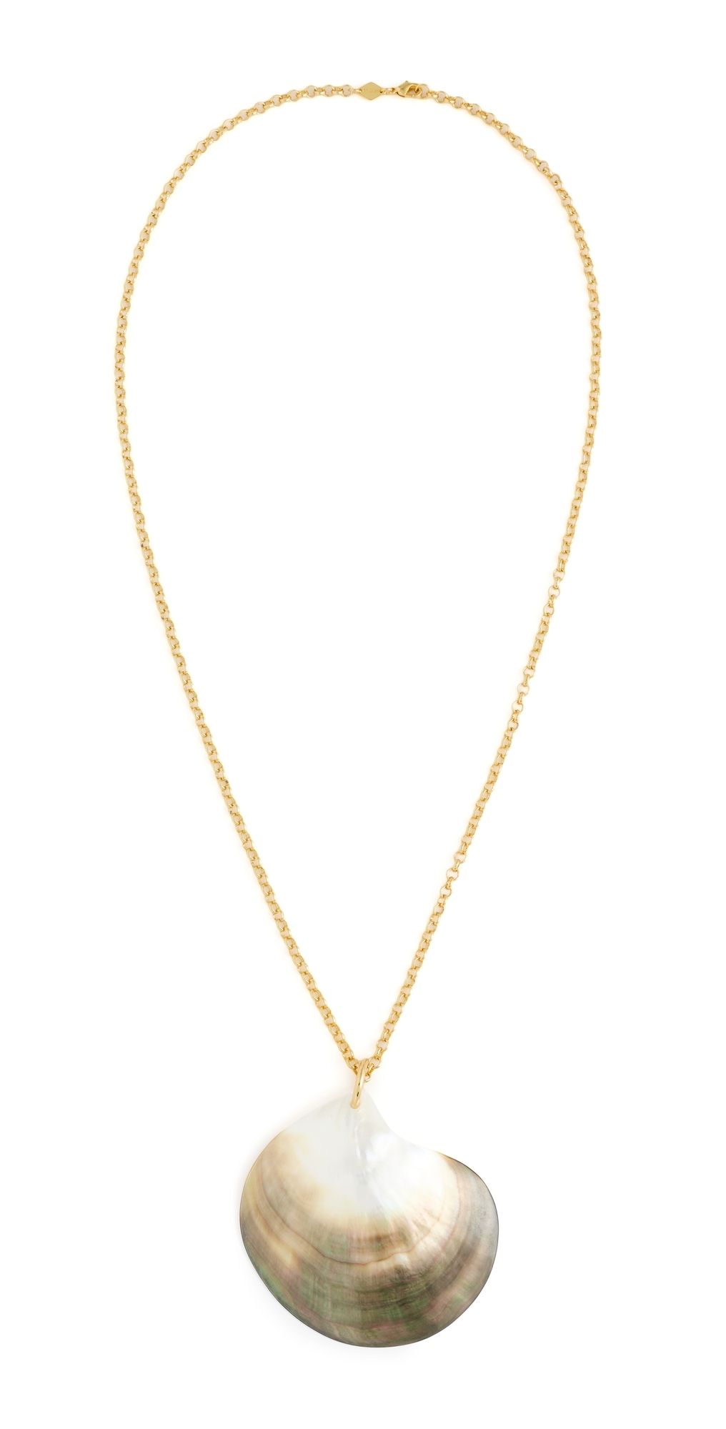 Anni Lu Golden Shell Necklace Ecru One Size