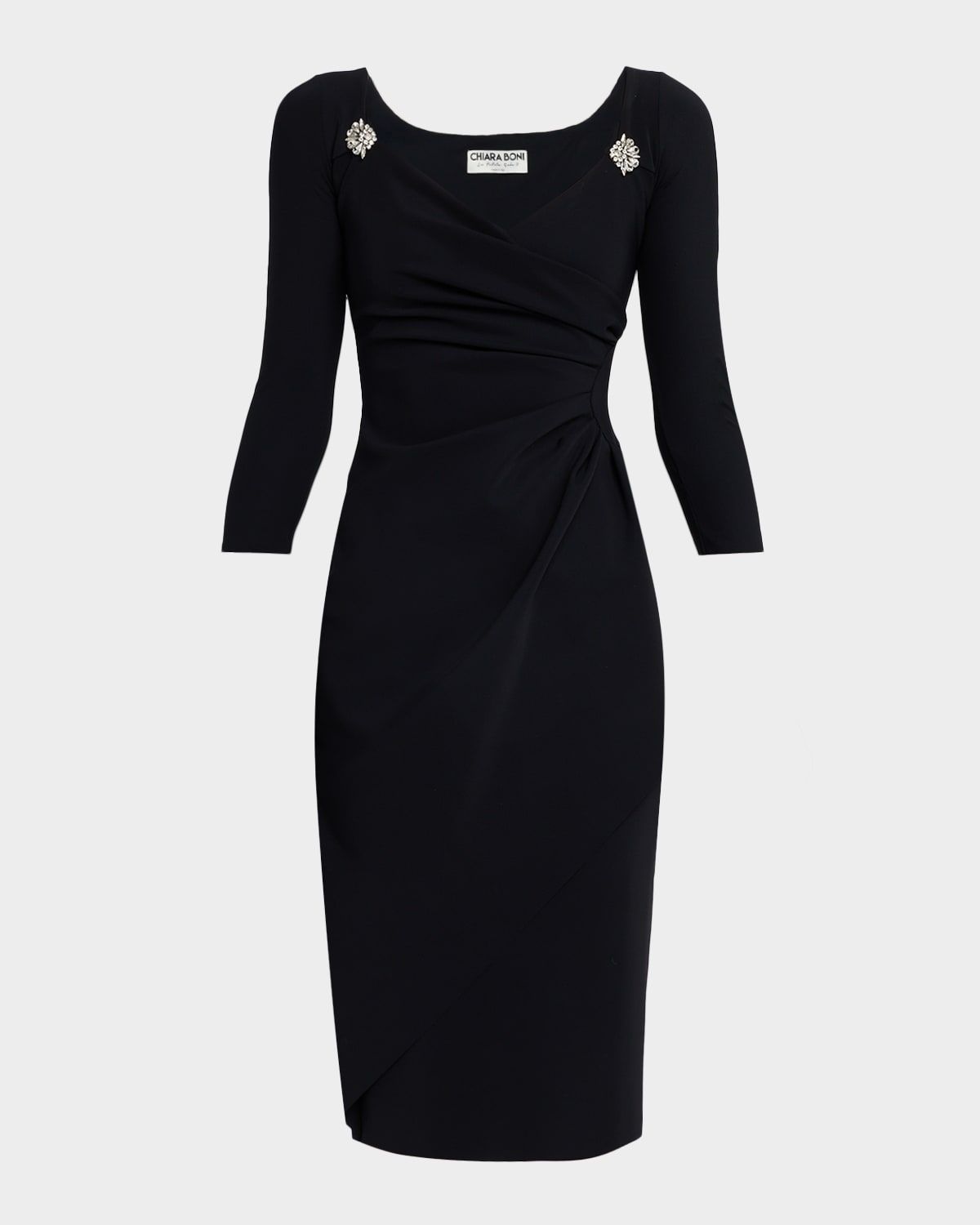Litsa Rhinestone-Embellished Jersey Dress