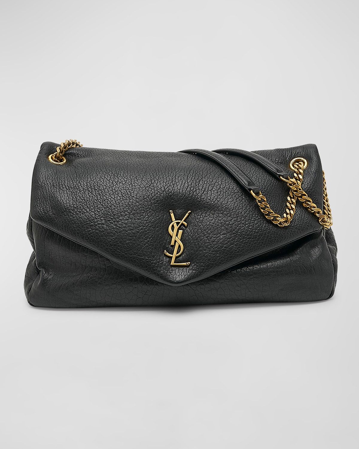 Calypso Large YSL Shoulder Bag in Leather