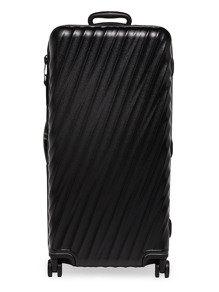 4-Wheel Large Rolling Trunk - Black Texture