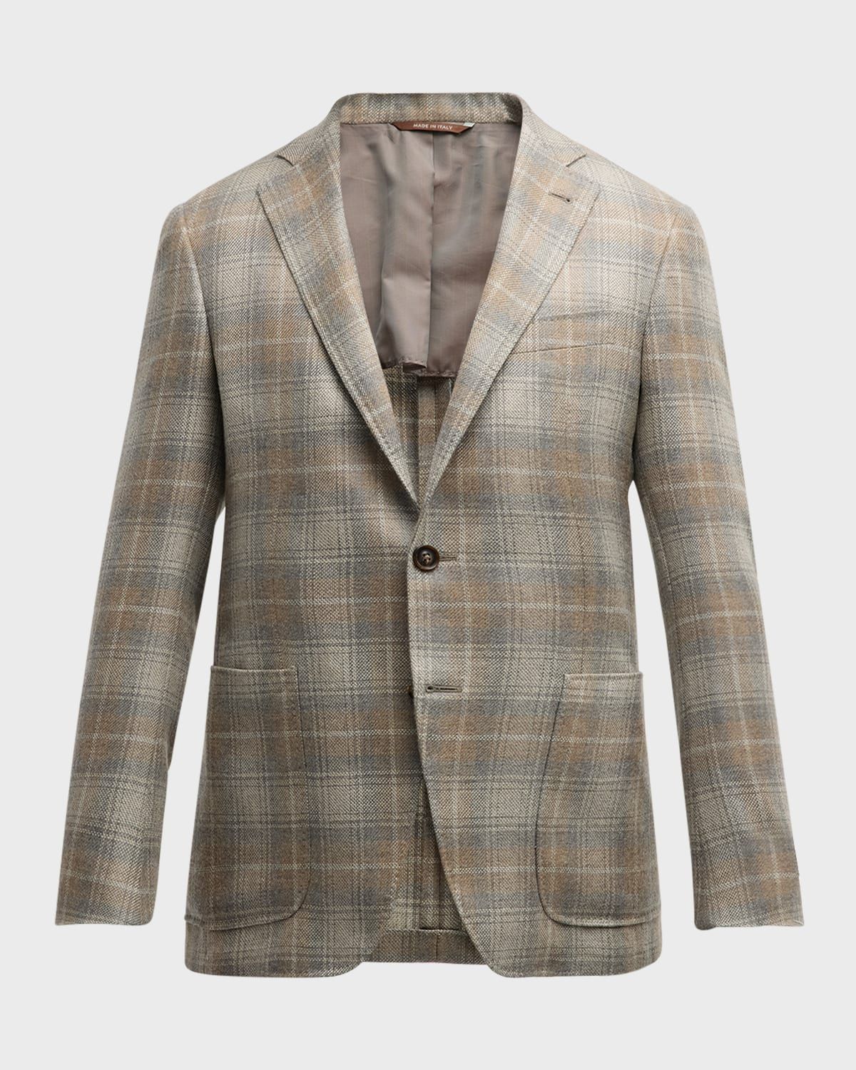 Men & apos;s Cashmere Plaid Sport Coat