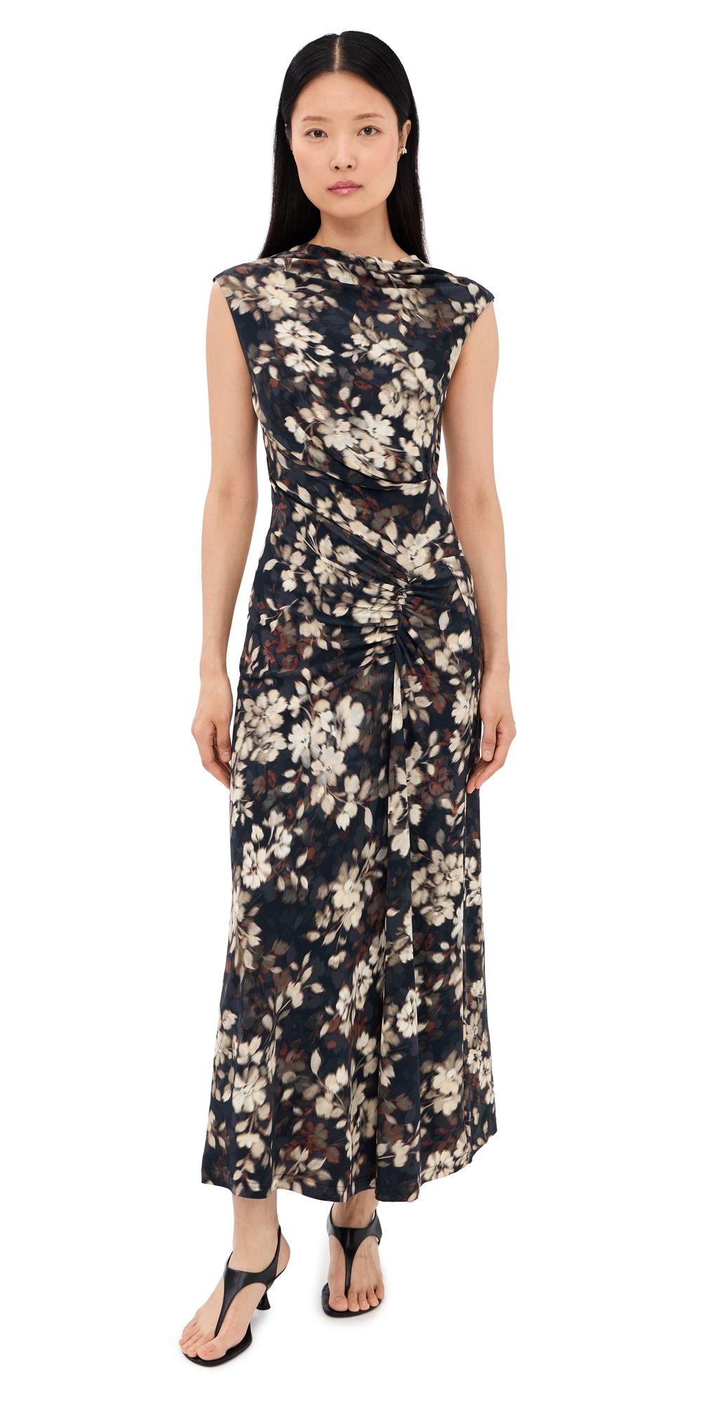 SIMKHAI Acacia Midi Dress Black multi S
