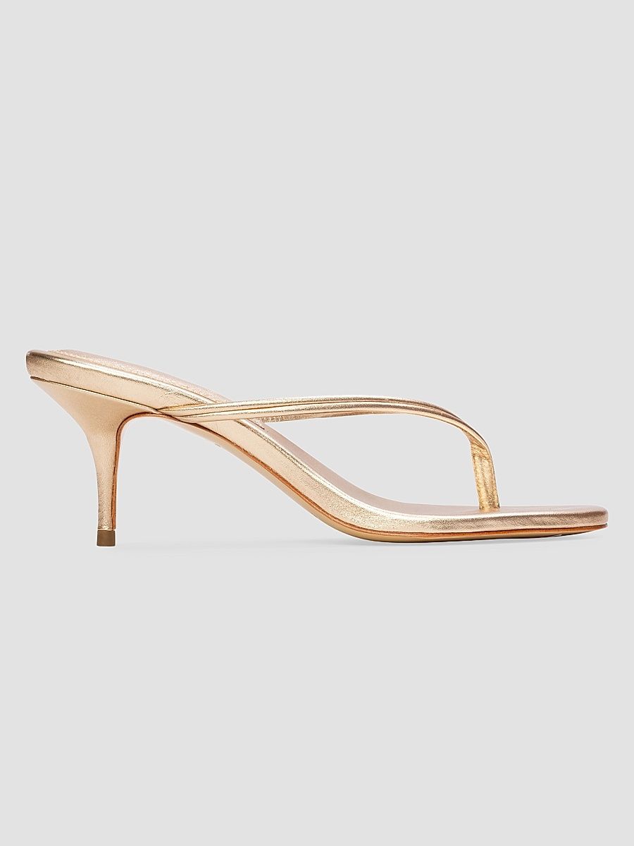 Women's Marci 65MM Metallic Sandals - Gold Metallic Leather - Size 12
