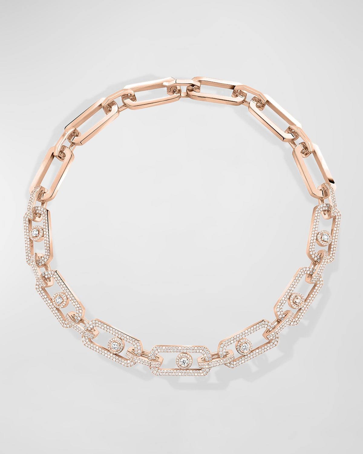 SO MOVE 18K ROSE GOLD DIAMOND PAVÉ NECKLACE