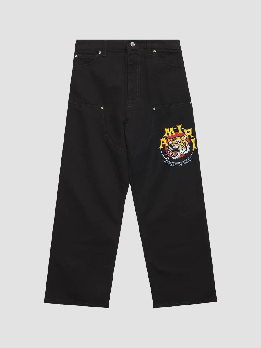 Amiri Boy's Little Boy's & Boy's Tiger Carpenter Jeans - Black - Size 12