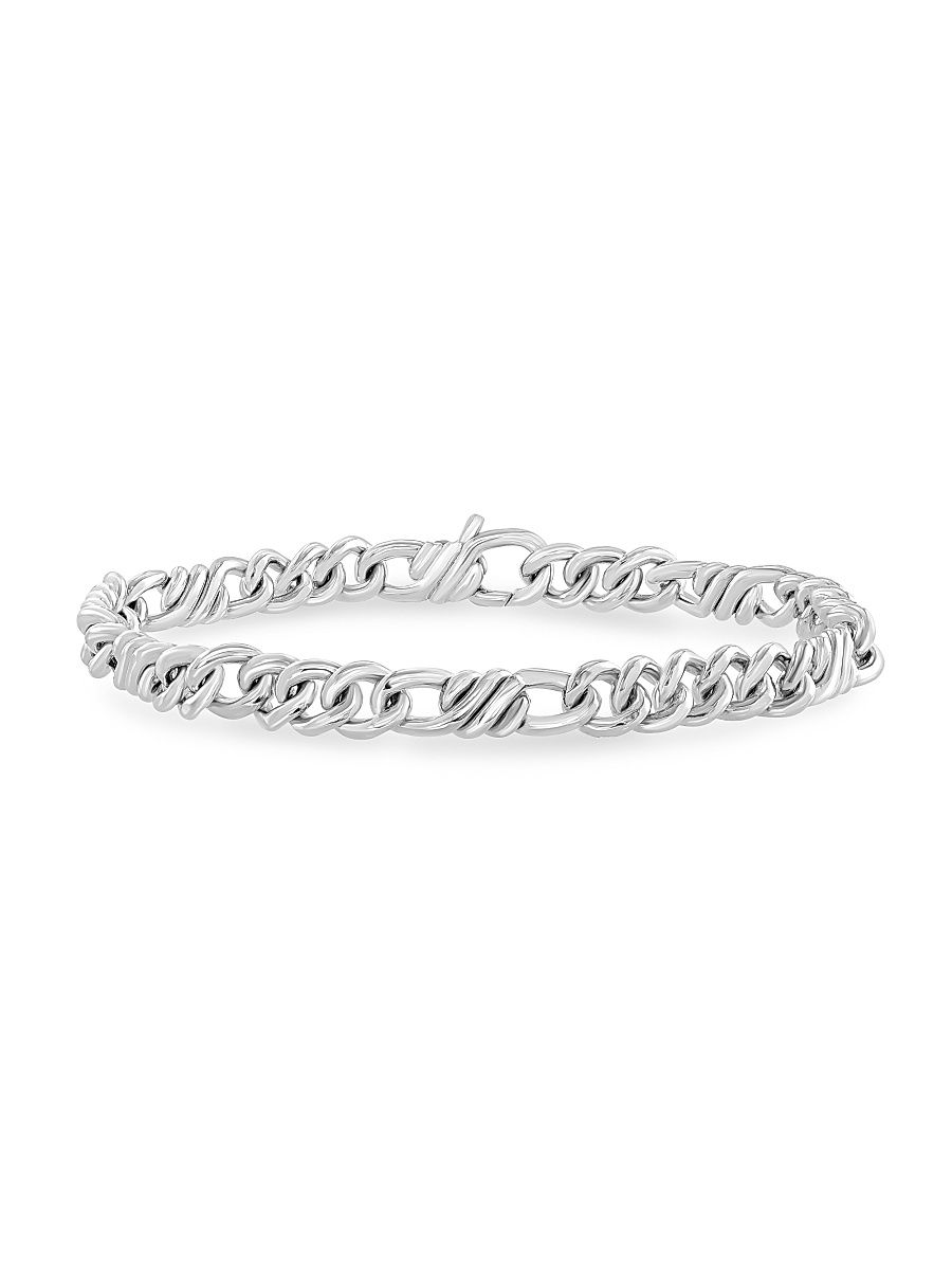 Men's Sterling Silver Chain Bracelet - Silver