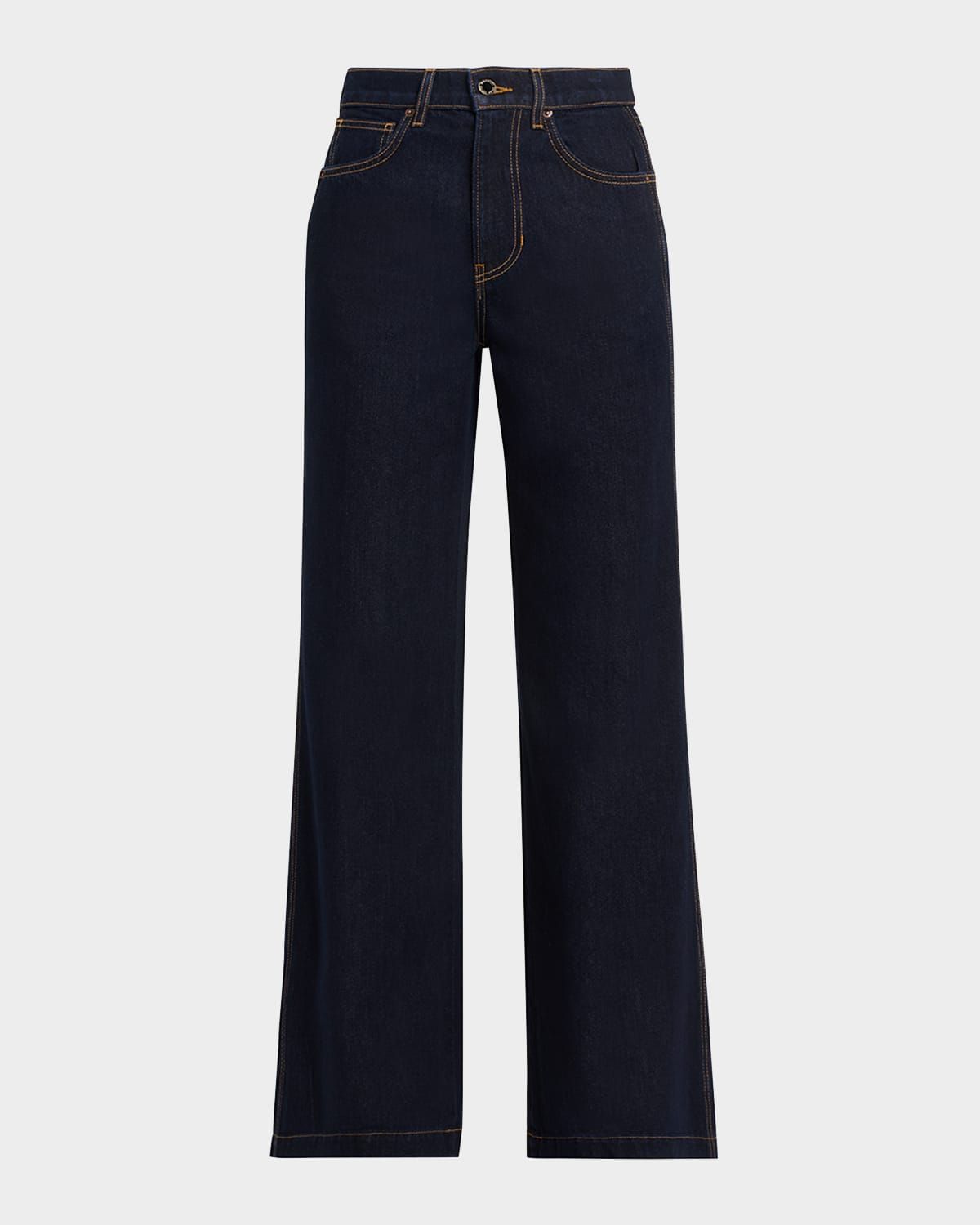 Kasey Mid-Rise Wide-Leg Jeans