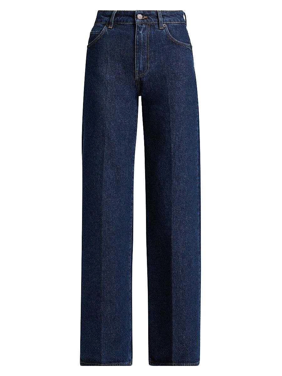 Women's High-Rise Wide-Leg Jeans - Clean Blue - Size 31