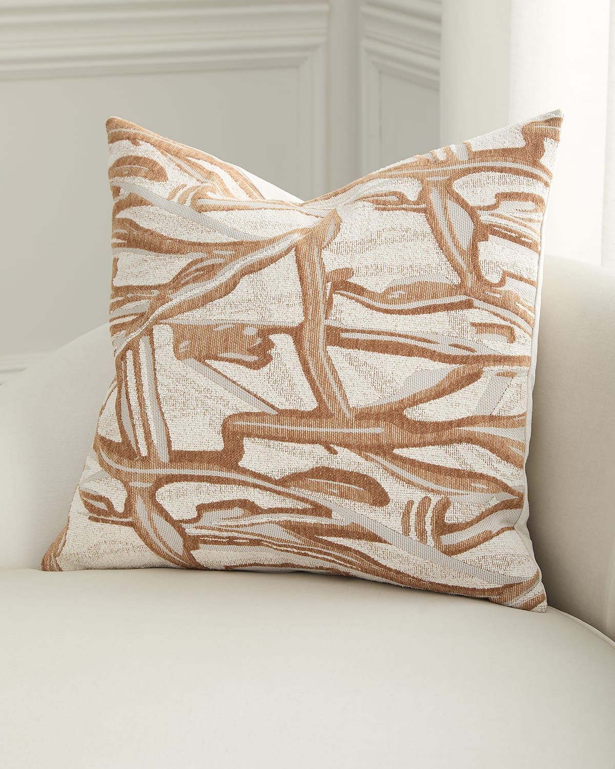 Vitali Abstract Decorative Pillow, 24" Square