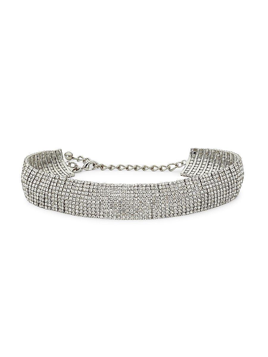 Women's Rhodium-Plated & Glass Crystal Choker - Crystal