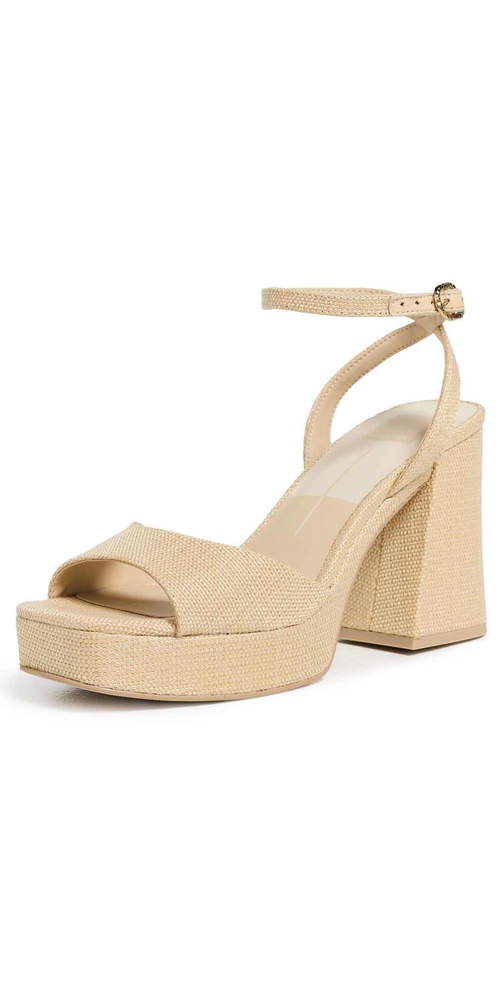 Dolce Vita Felicia Platform Sandals Natural Raffia 5.5