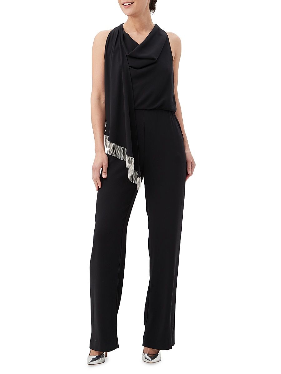 Women's Momo Fringe Jumpsuit - Black - Size 12