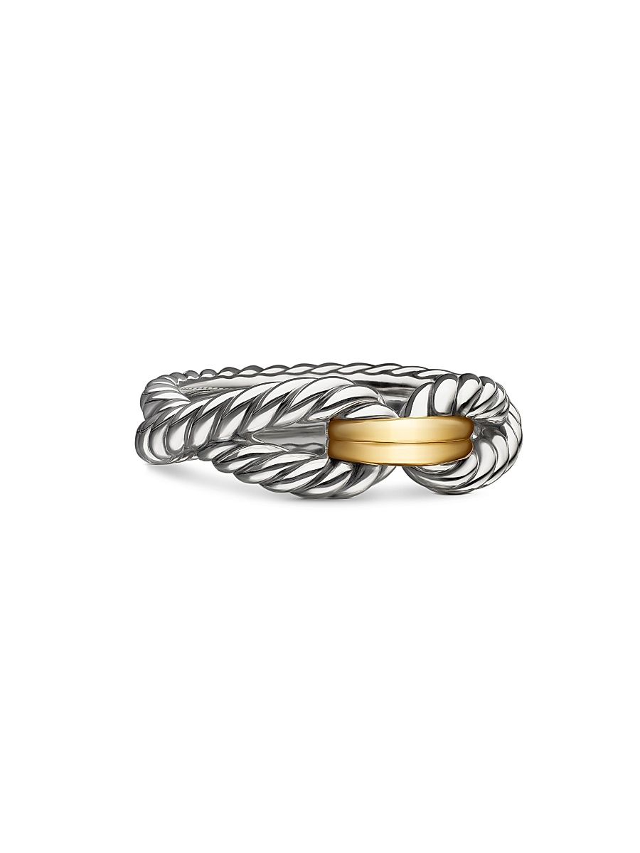 Women's Cable Loop Band Ring in Sterling Silver - Silver - Size 5.5