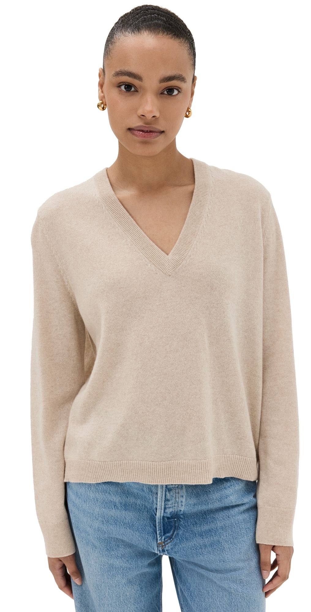 Jenni Kayne Flynn Cashmere Sweater Oatmeal XL