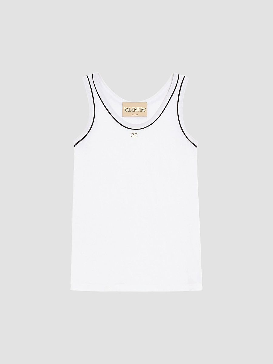 Women's Cotton Jersey Top - White - Size XL