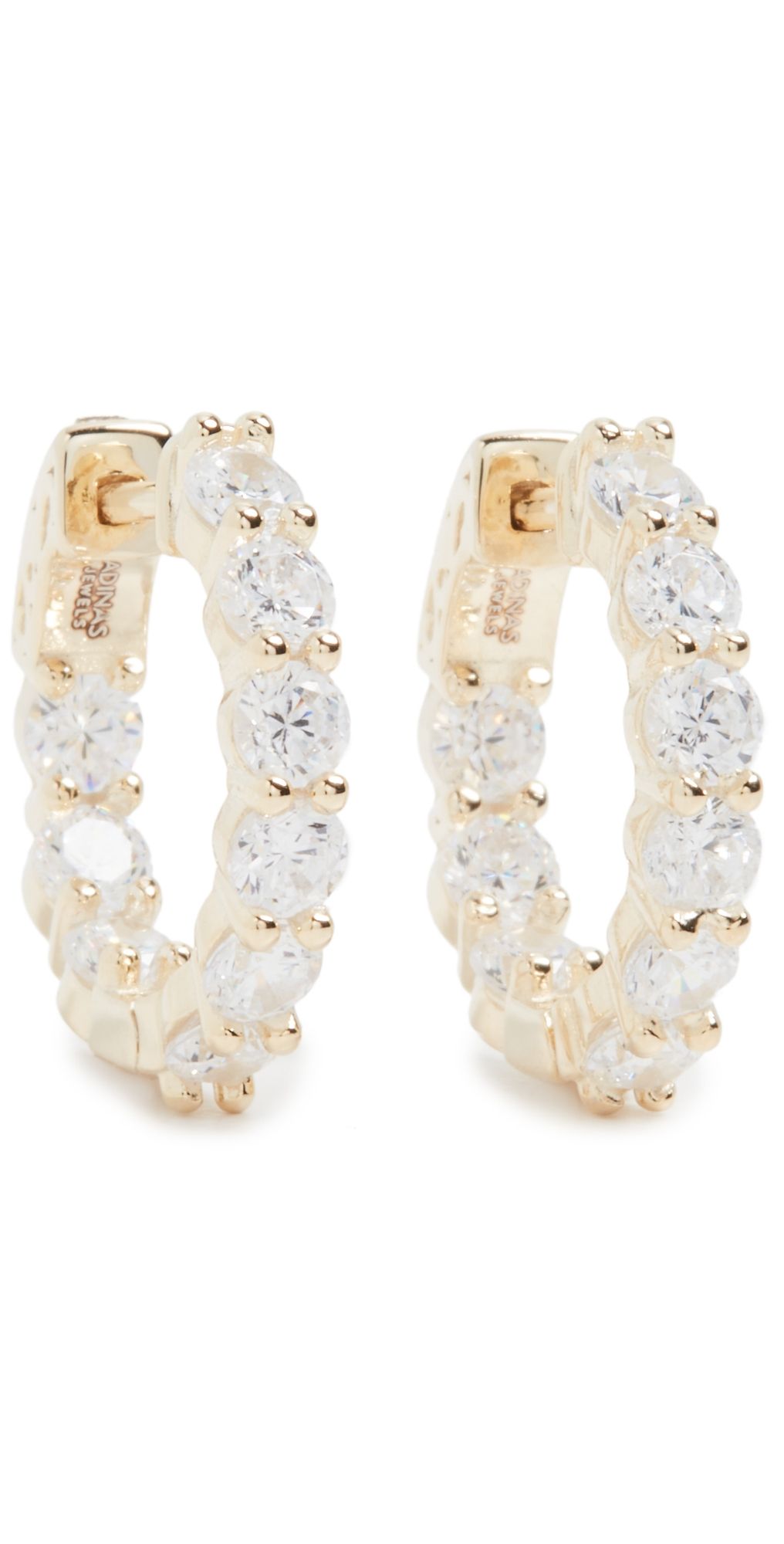 By Adina Eden Mini Round Hoop Earrings Gold (16 mm) One Size