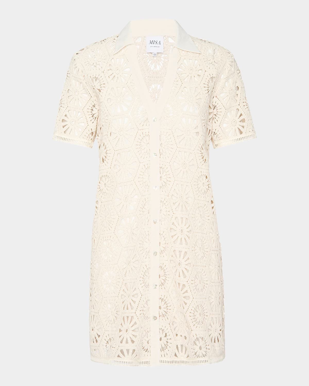 Carmel Summer Crochet Mini Dress