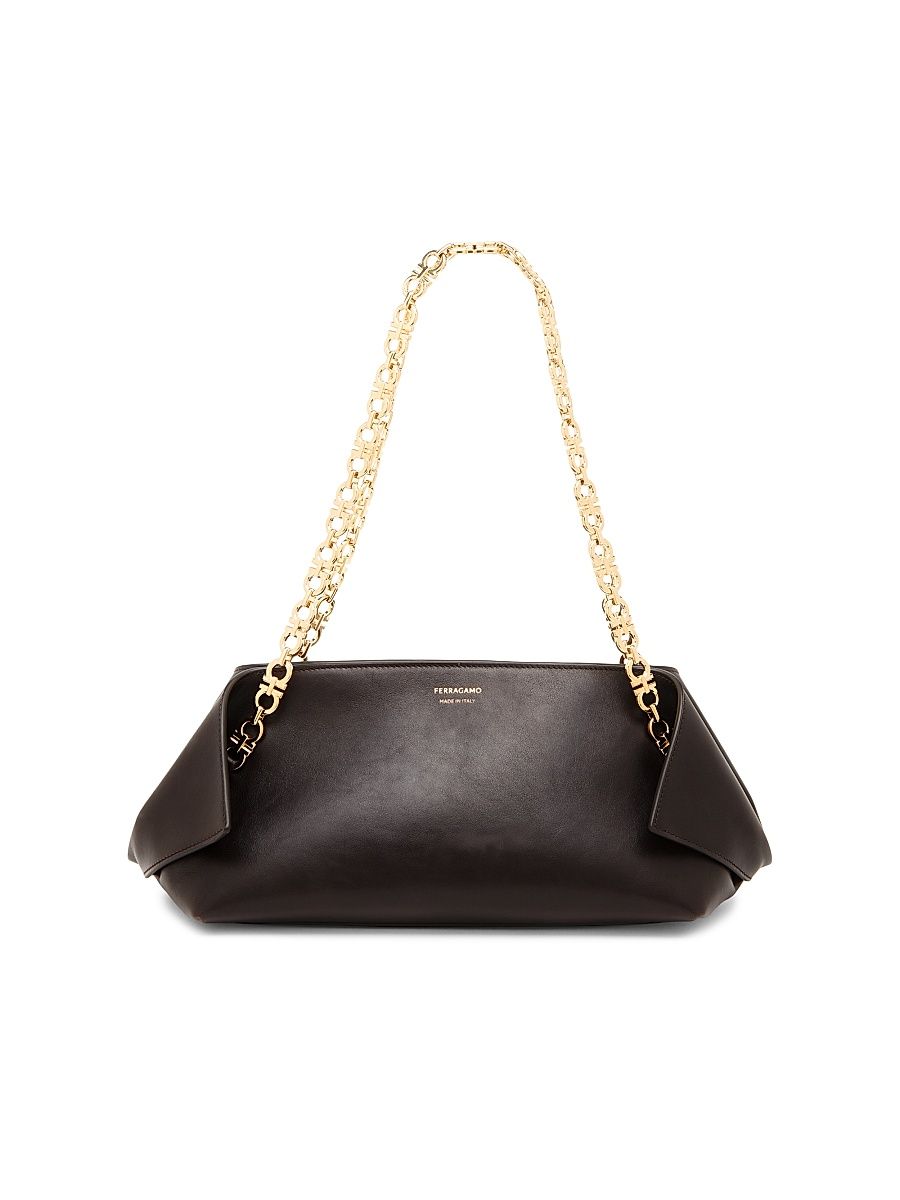 Women's Extra-Small Scarf Leather Shoulder Bag - Testa Di Moro Al Campione