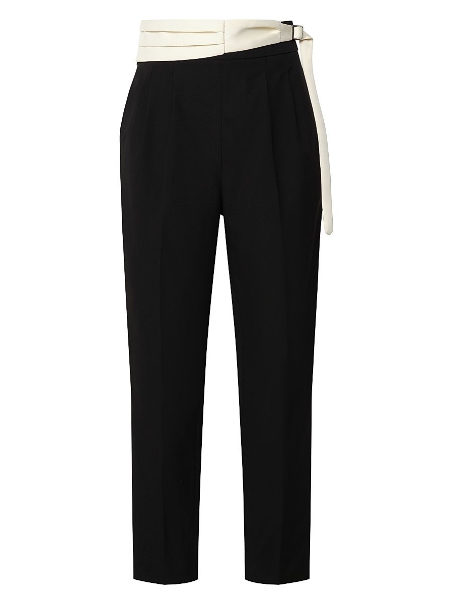 Women's Magnus Cummerbund Pants - Black Ivory - Size 14