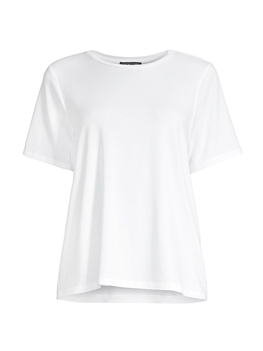 Women's Crewneck T-Shirt - White - Size Large