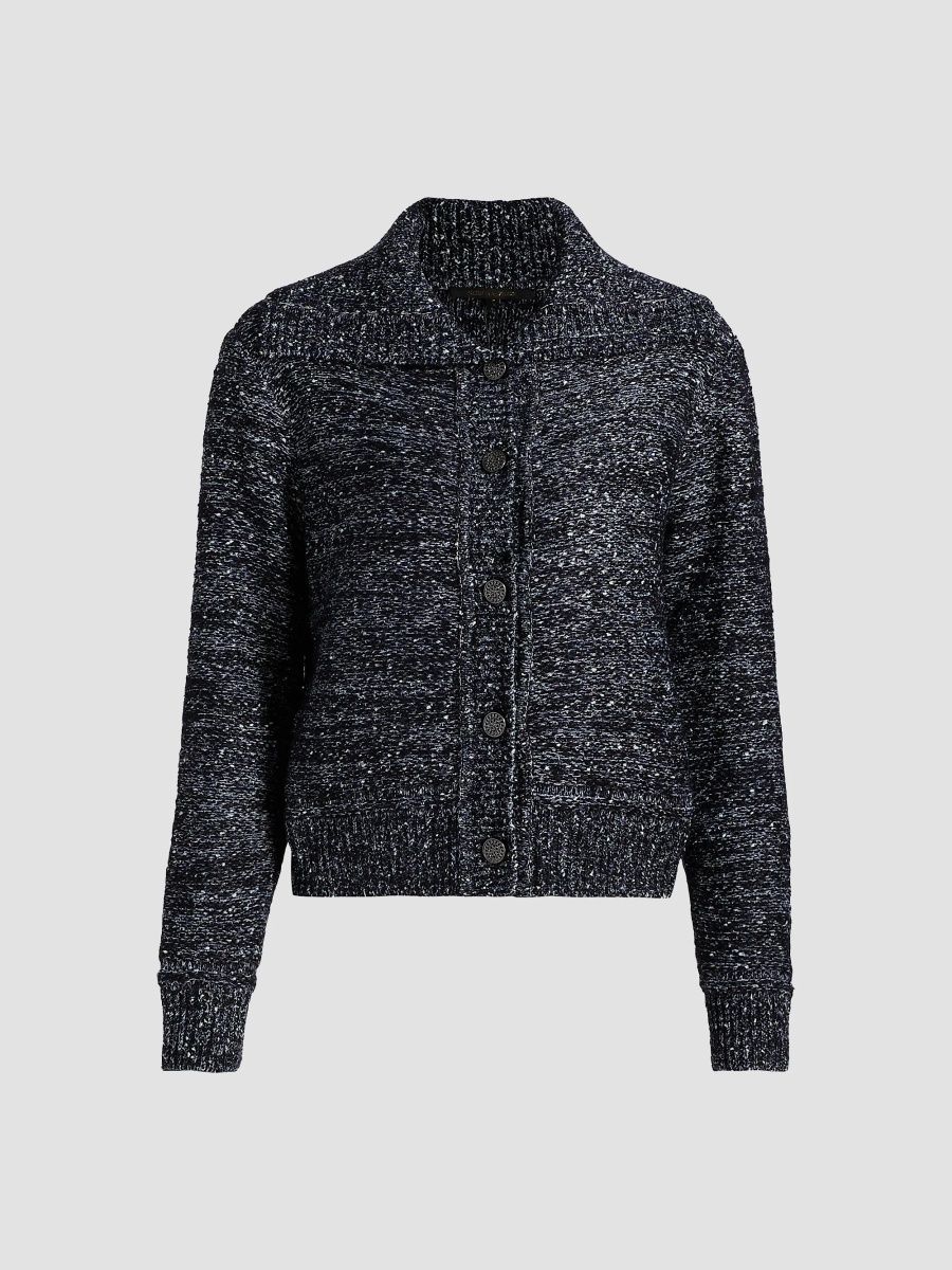 Kobi Halperin Women's Armand Speckled Cardigan - Navy - Size Medium
