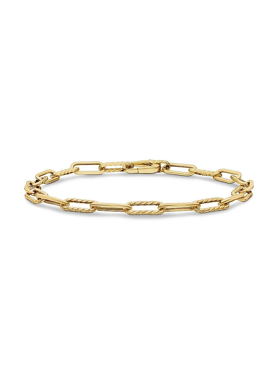 Women's DY Madison Chain Bracelet in 18K Yellow Gold - Gold - Size Medium