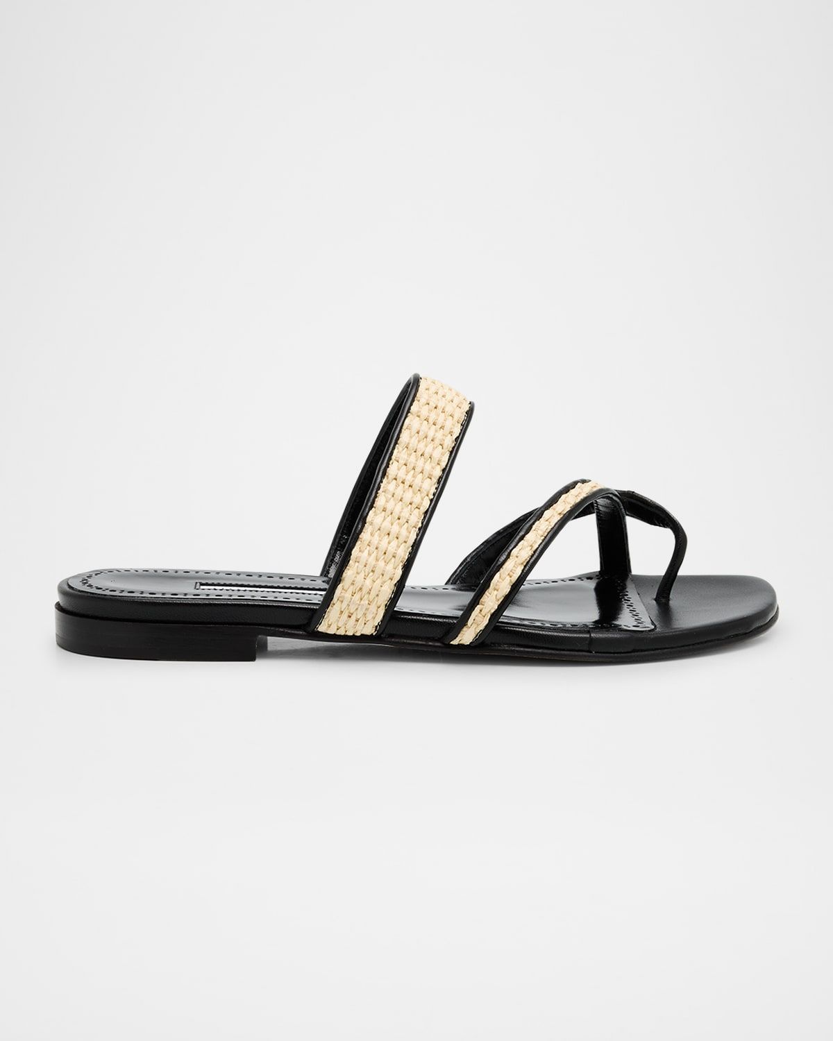 Susara Woven Flat Slide Sandals