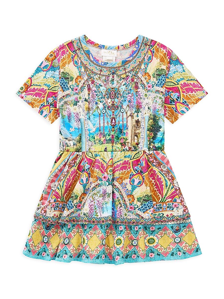 Little Girl's & Girl's Printed T-Shirt Minidress - Navas Nouveau - Size 6