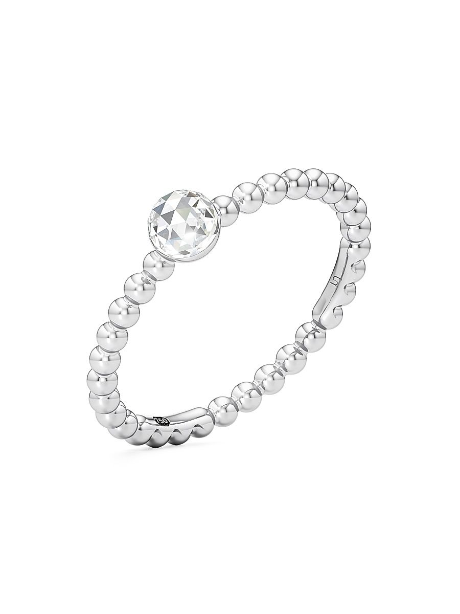 Women's Bubble 18K White Gold & 0.61 TCW Lab-Grown Diamond Ring - White Gold - Size 6.75