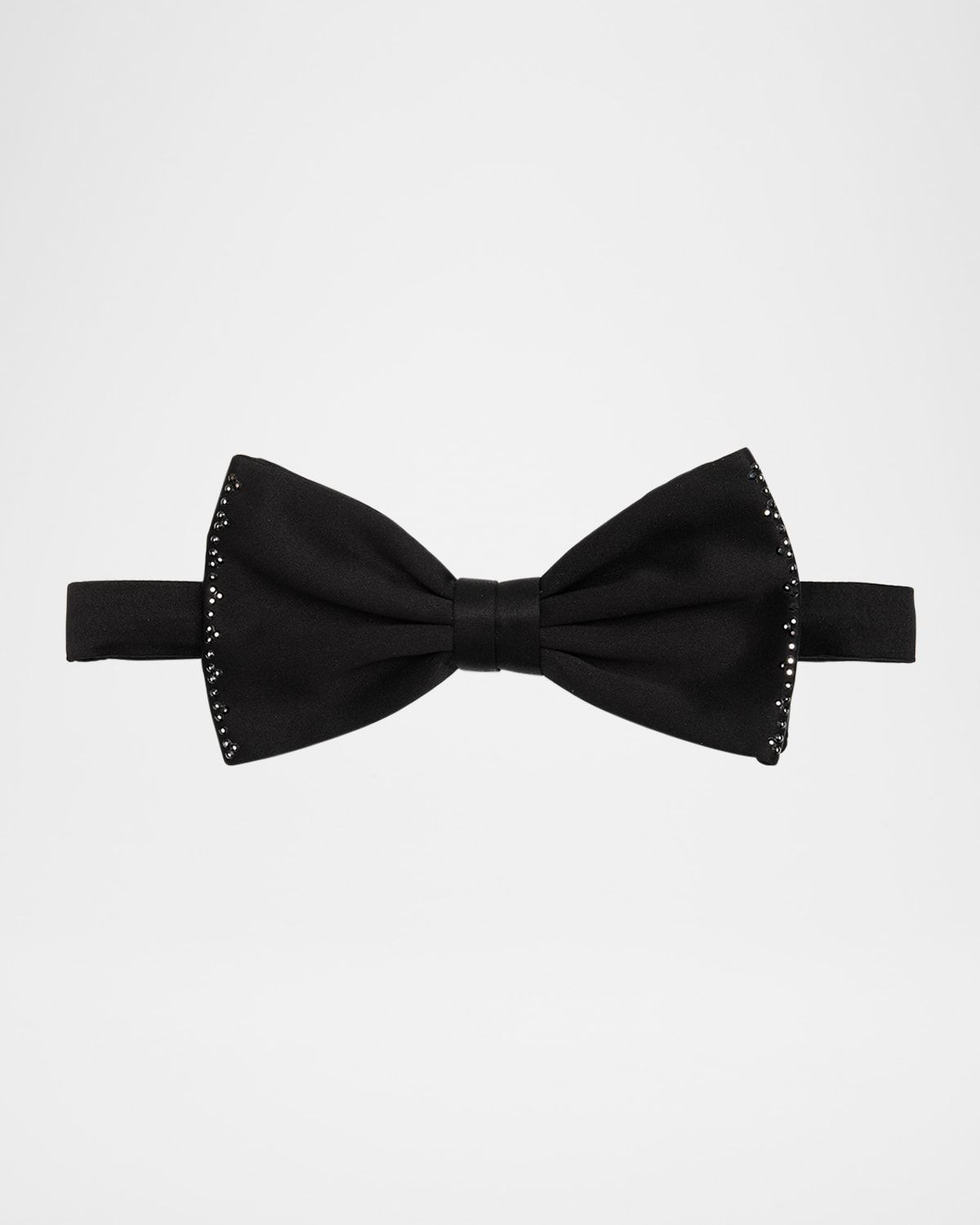 Men & apos;s Crystal-Trim Silk Bow Tie