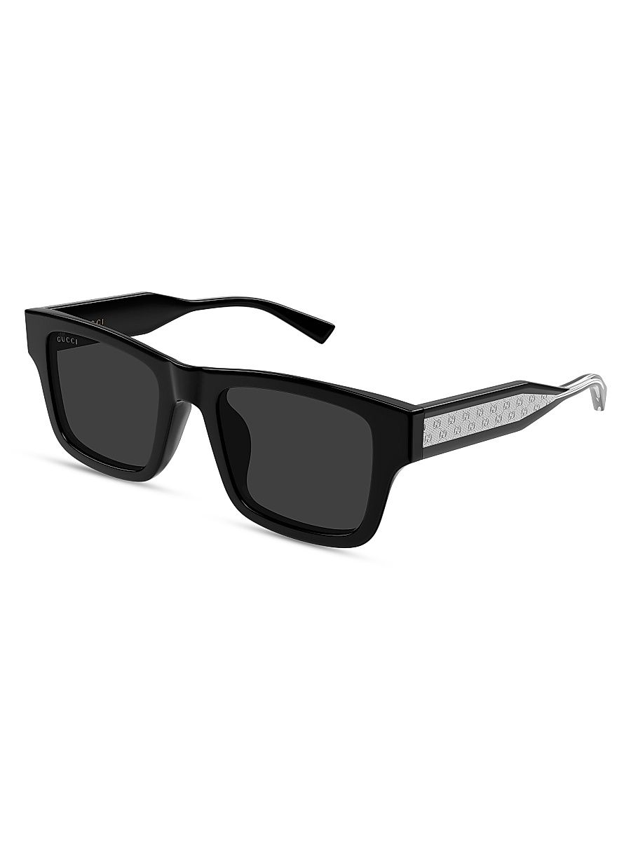 Men's Monogram Wirecore 52MM Rectangular Sunglasses - Black