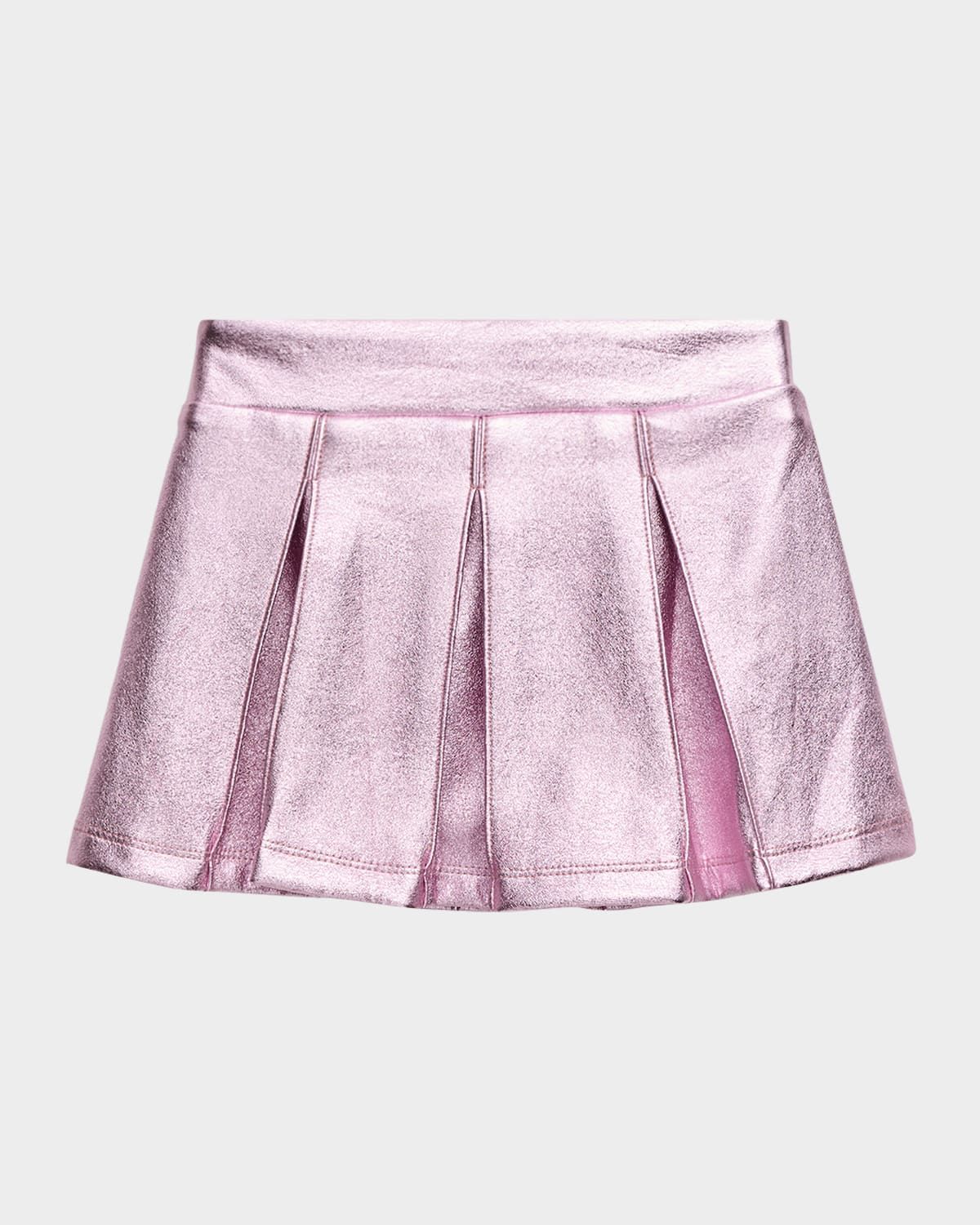 Girl & apos;s Metallic Faux Leather Mini Skirt, Size 2-10