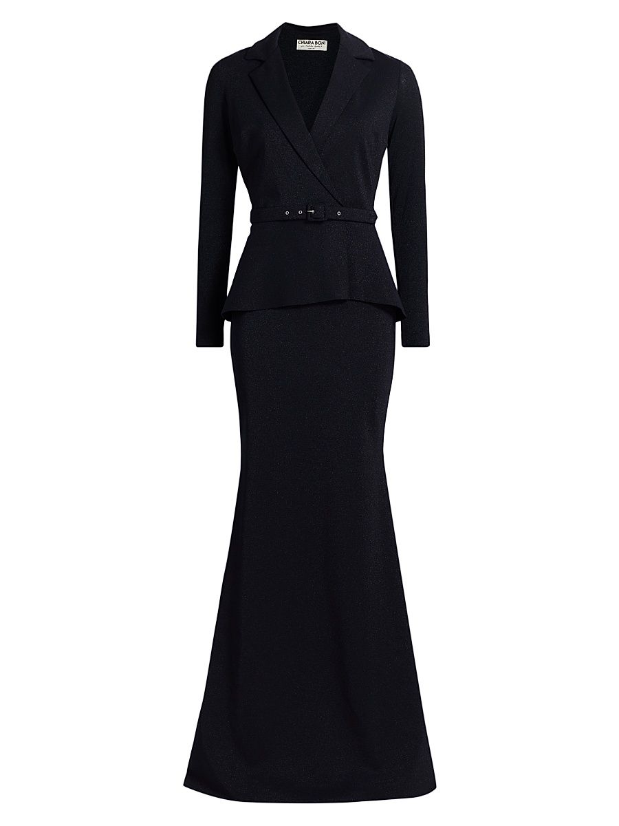 Women's Thadira Jersey V-Neck Gown - Midnight - Size 8