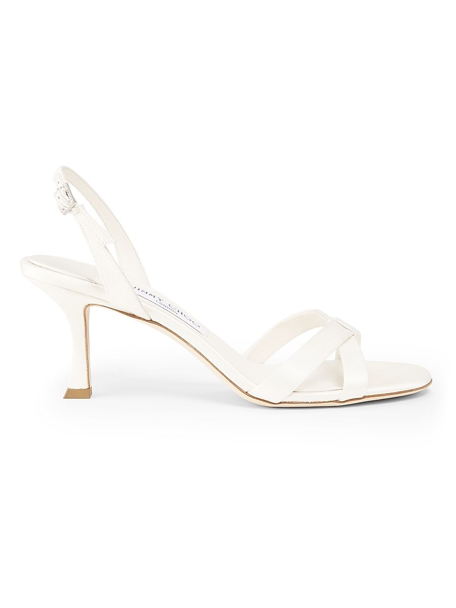 Women's Elsy 70MM Satin Slingback Sandals - Ivory - Size 12