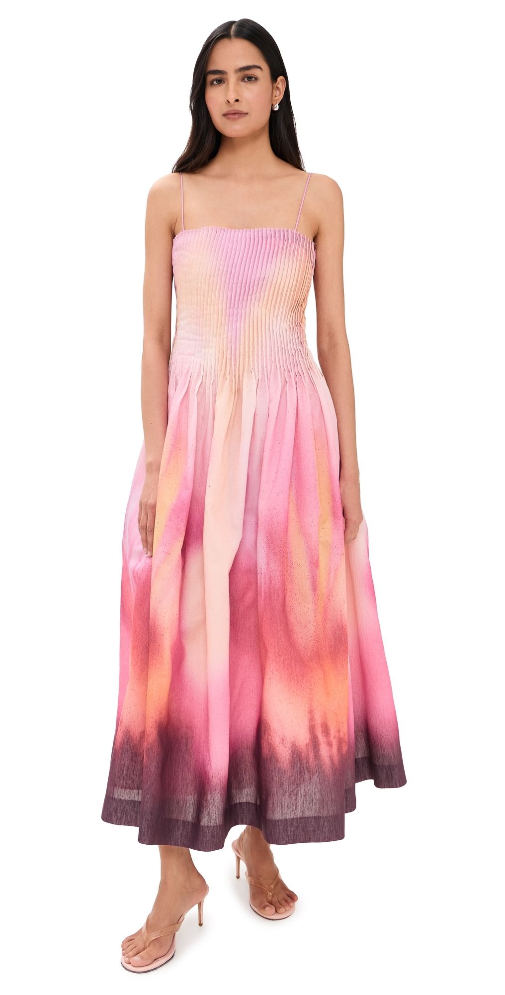 AMUR Grecia Pleated Dress Flora In Focus 4