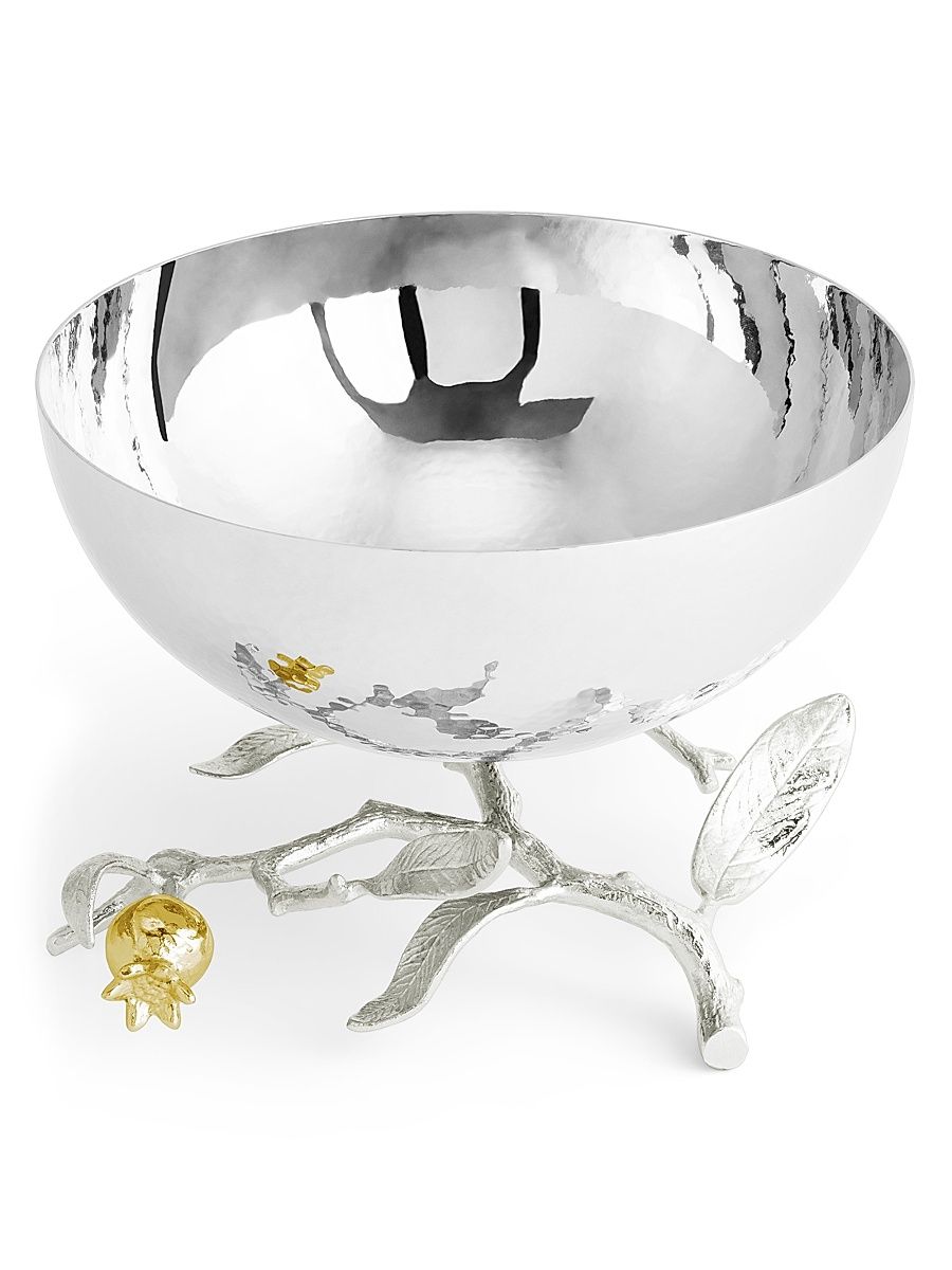 Pomegranate Silver & Gold Small Bowl - Silver Gold