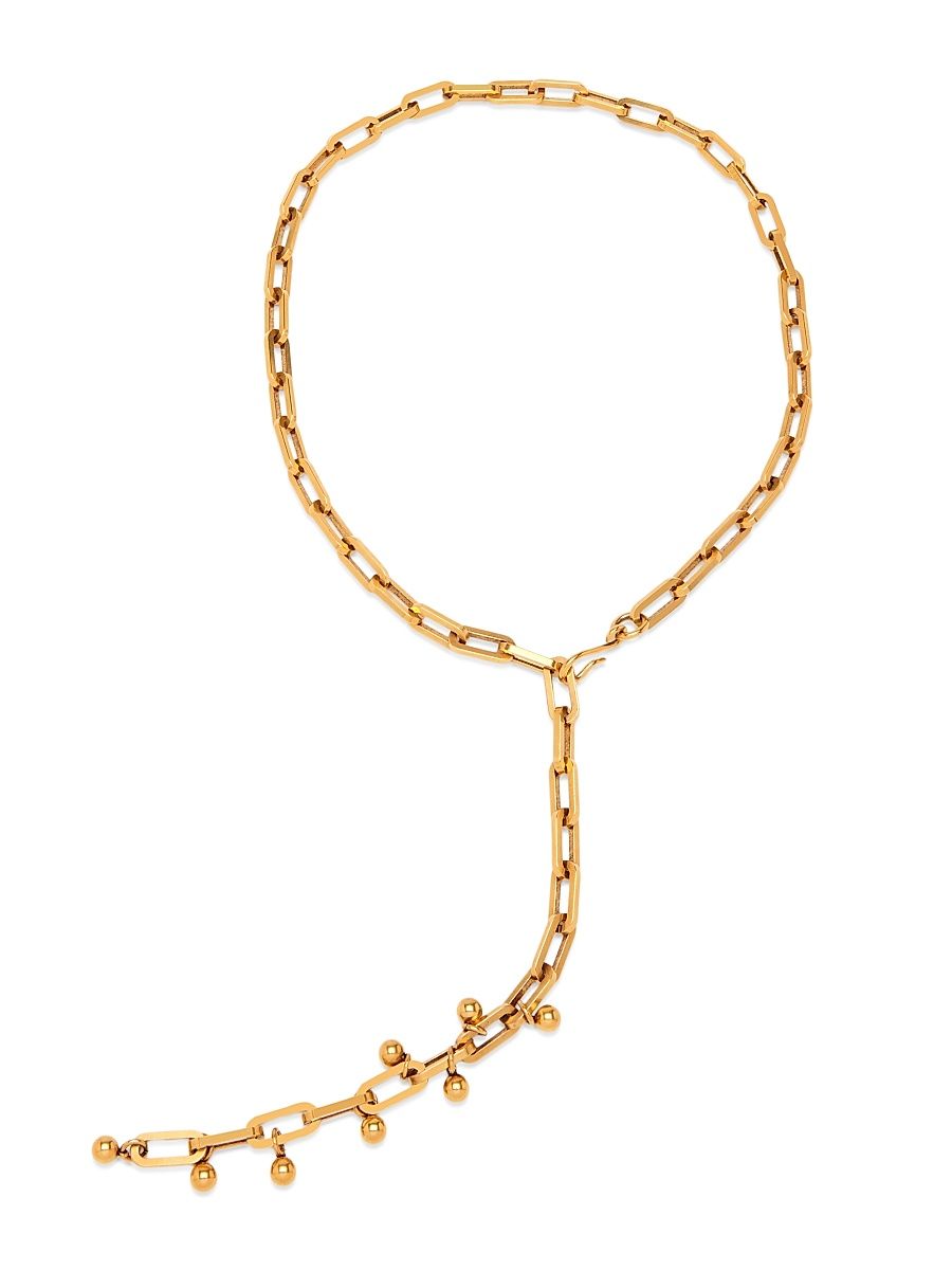 Women's Goldtone Chain Belt - Oro - Size Small