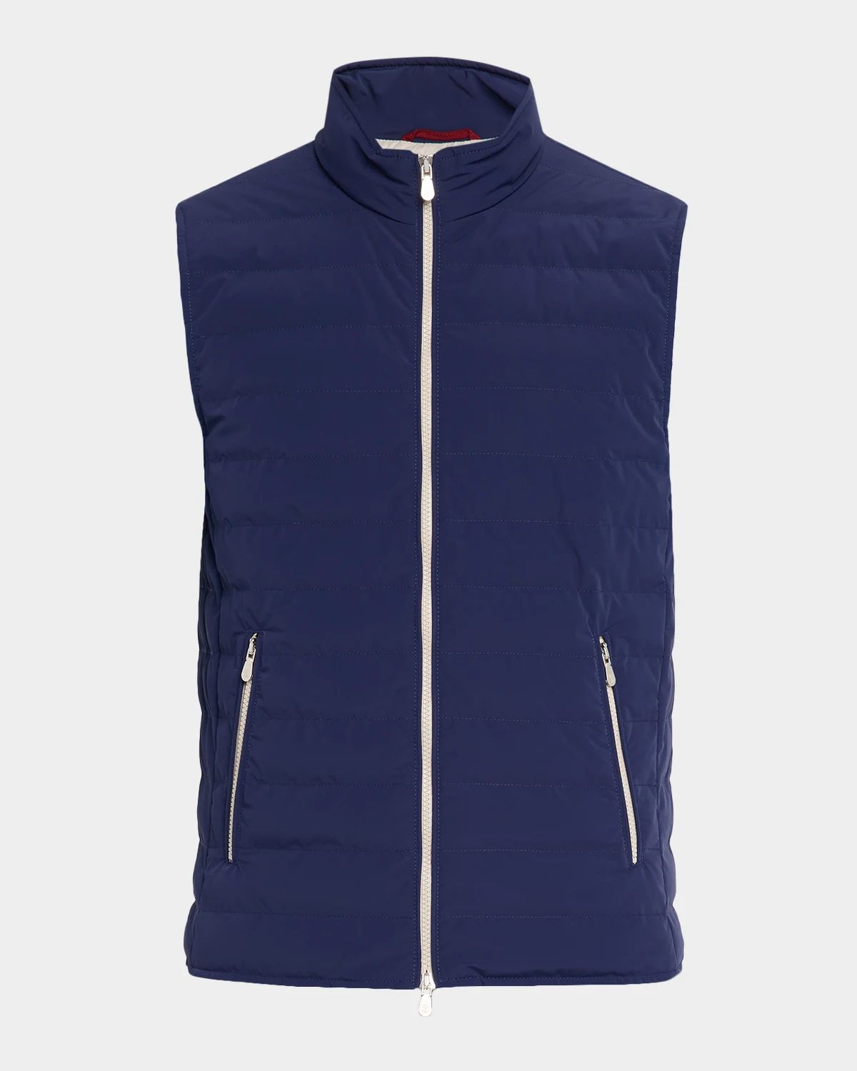 Men & apos;s Down Quilted Nylon Full-Zip Vest