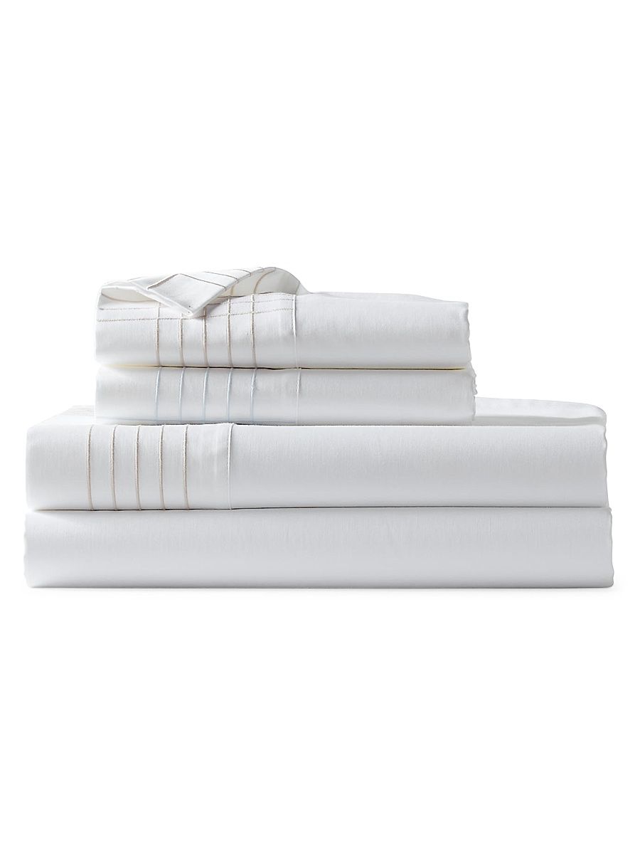 Organic Sateen Handkerchief 624-Thread Count Sheet & Pillowcase Collection - True Platinum - Size Queen