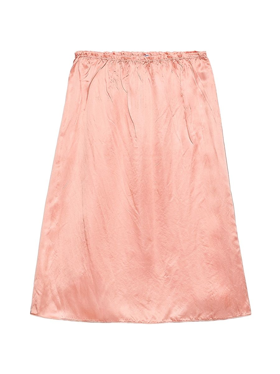 Women's Washed Satin Skirt - Orange - Size 4