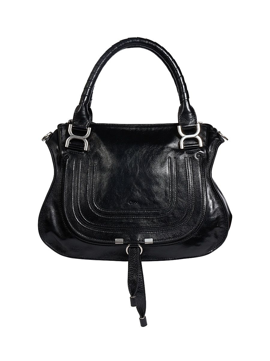Women's Marcie Medium Leather Satchel - Black