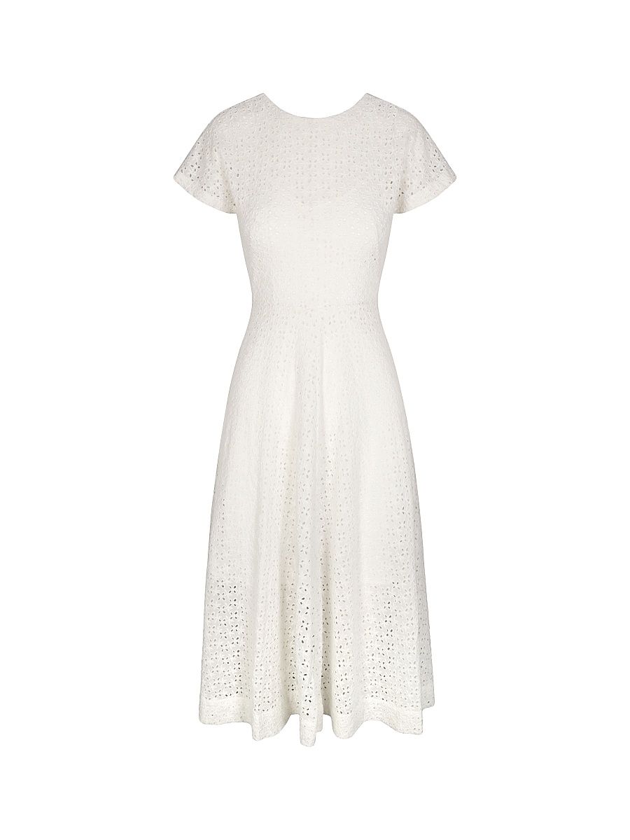 Women's Celia Cotton Eyelet Dress - Vanilla Eyelet - Size Small