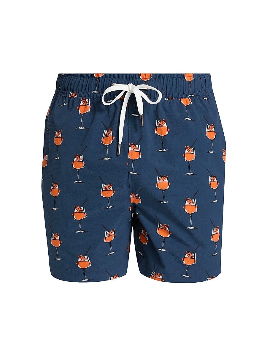 Men's Charles Swim Trunk - Navy Multi - Size XXL