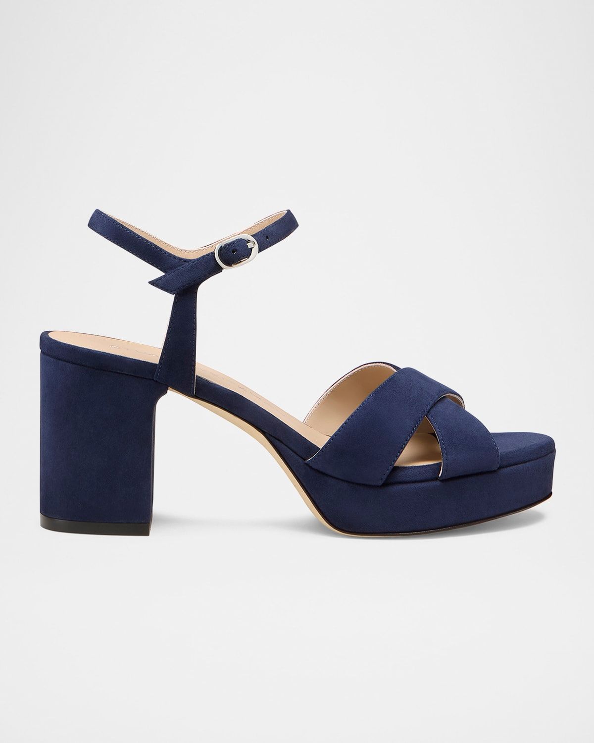 Dayna Suede Crisscross Platform Sandals
