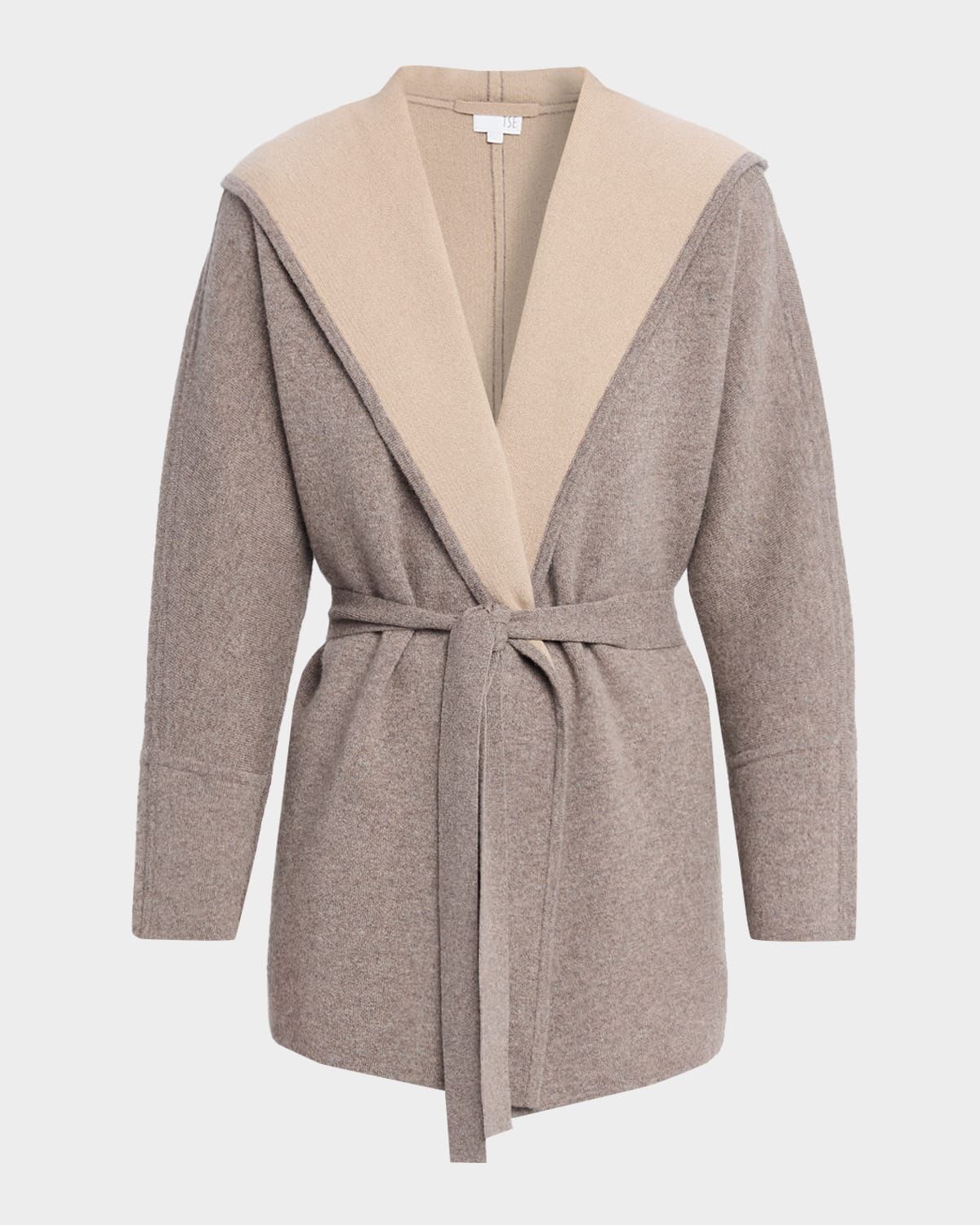 Cashmere Reversible Hooded Cardigan