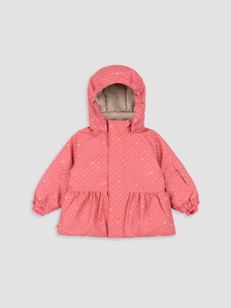 Konges Slojd Girl's Little Girl's & Girl's Mismou Frill Tech Jacket - Cherry Berry Dot - Size 7