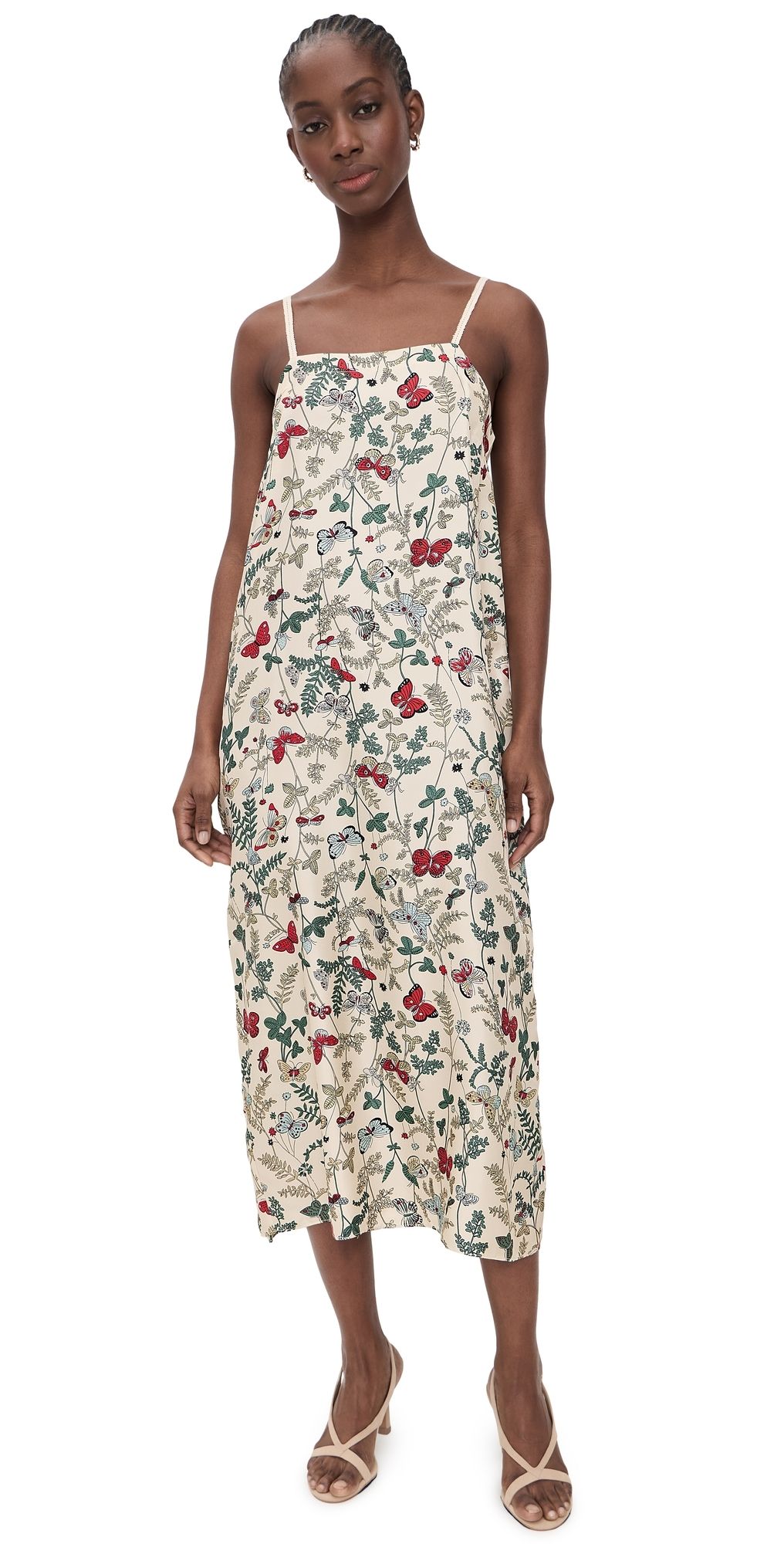 THE GREAT. The Sundrift Slip Dress Floating Butterfly 1