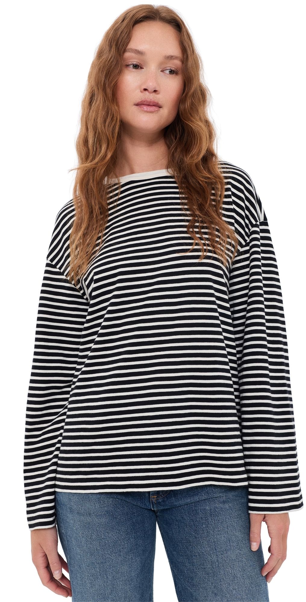 Faherty Sunwashed Retro Tee Inkwell Stripe L