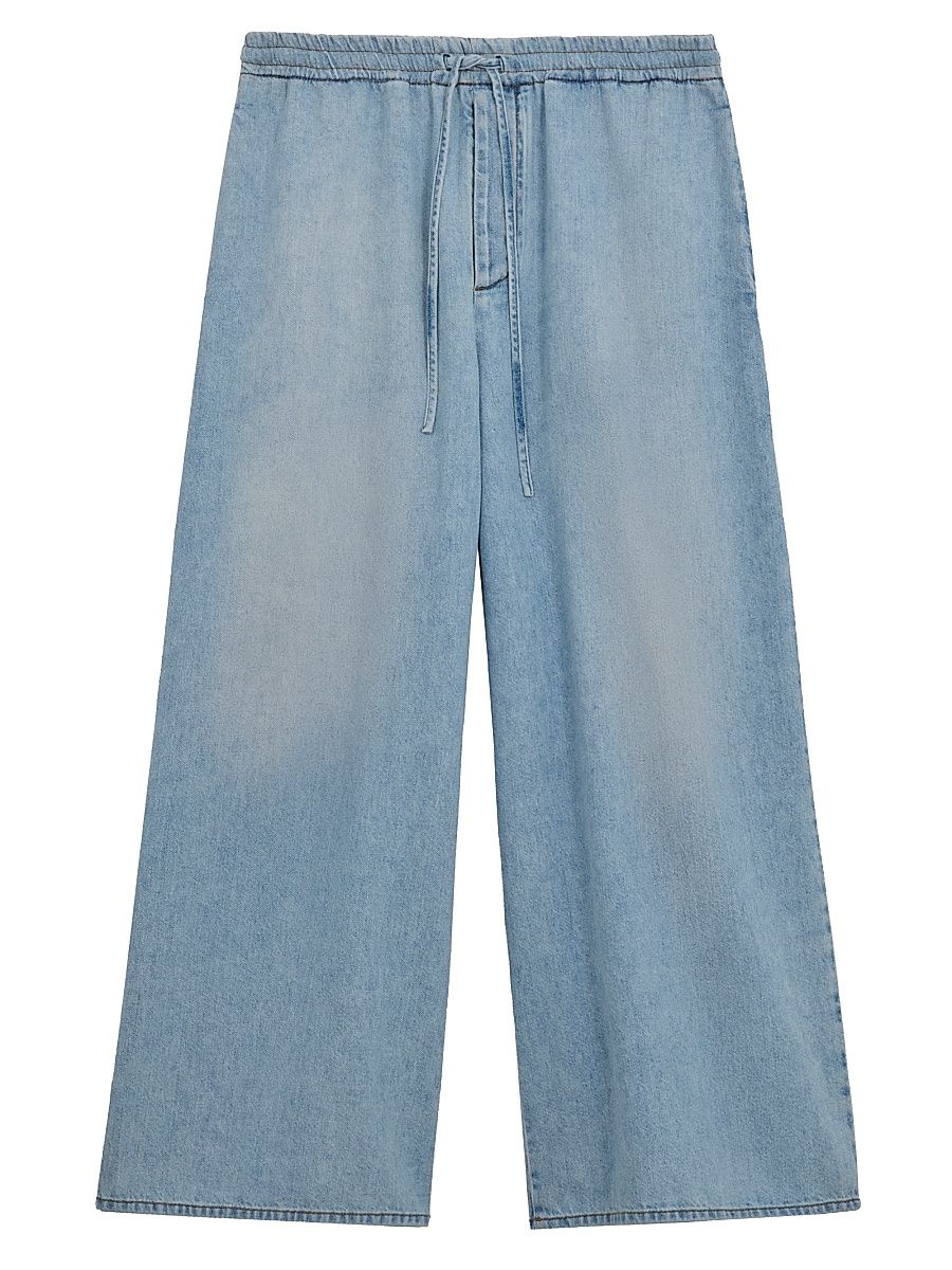 Men's LOEWE x Paula's Ibiza Washed Denim Drawstring Pants - Washed Blue - Size XL